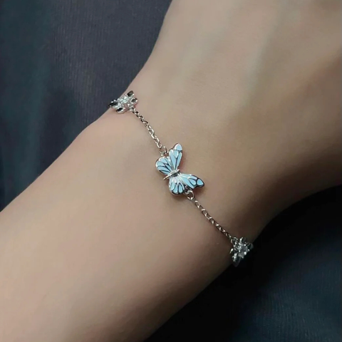 Luminous Dream Blue Butterfly Bracelet