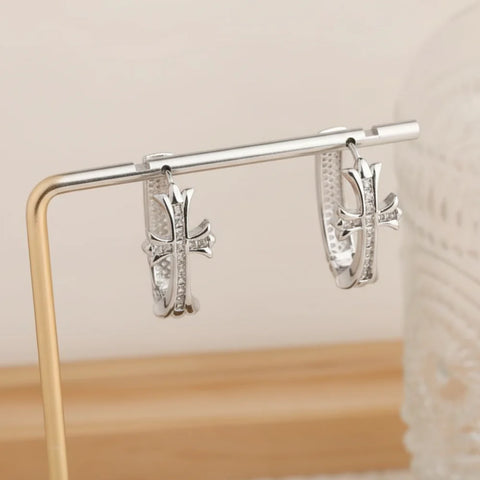 Cross Hoop Earrings for Women – Everyday Christian Jewelry