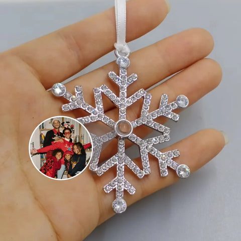 Personalized Snowflake Photo Ornament