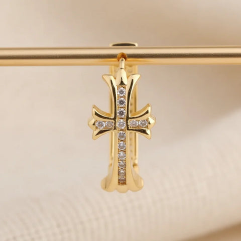 Cross Hoop Earrings for Women – Everyday Christian Jewelry