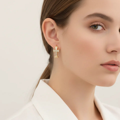 Cross Hoop Earrings for Women – Everyday Christian Jewelry