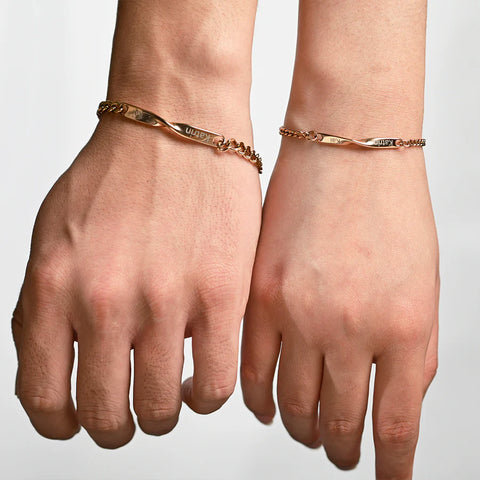 Personalized Couples Bracelet Set