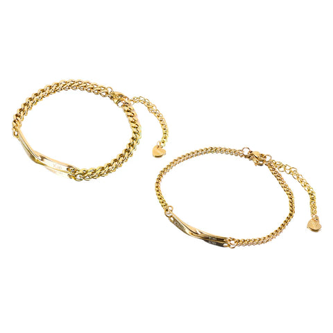 Personalized Couples Bracelet Set