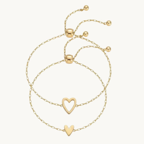 Mother Daughter Matching Heart Bracelets – Meaningful Gift Jewelry