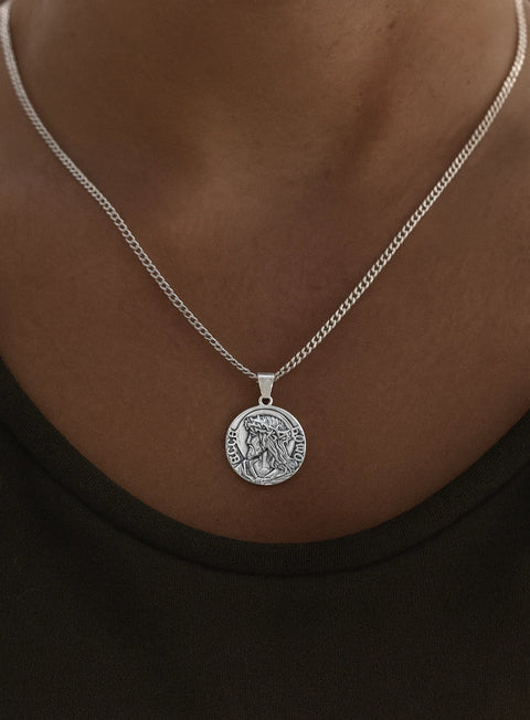 Jesus Quarter Necklace