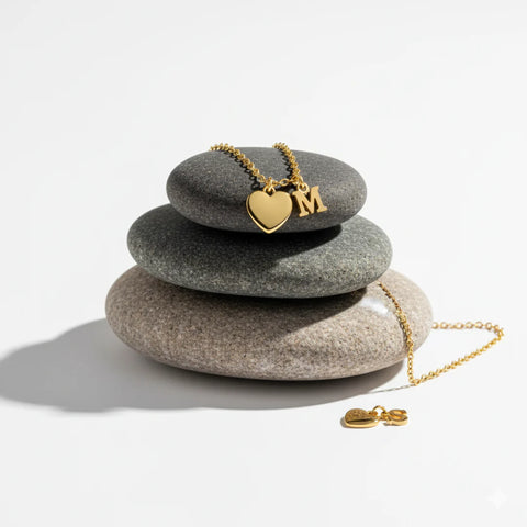 Personalized Heart Initial Necklace