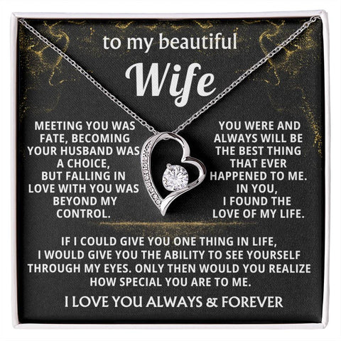 Wife Necklace Gift – Forever Love Heart Pendant