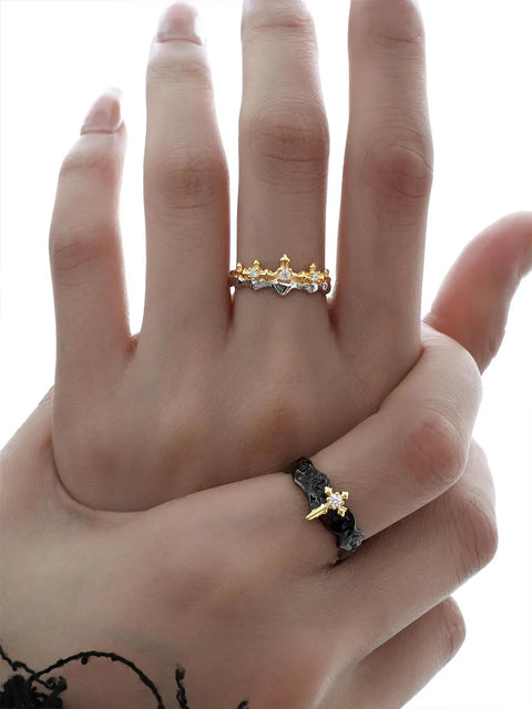 Blade & Tiara Ring Set