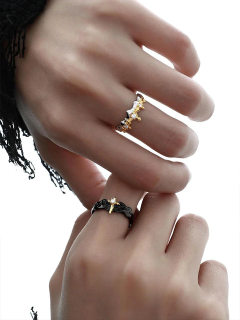 Blade & Tiara Ring Set