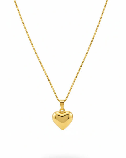 Gold Heart Necklace – 14K Gold Dipped, Sweat-Proof Everyday Wear